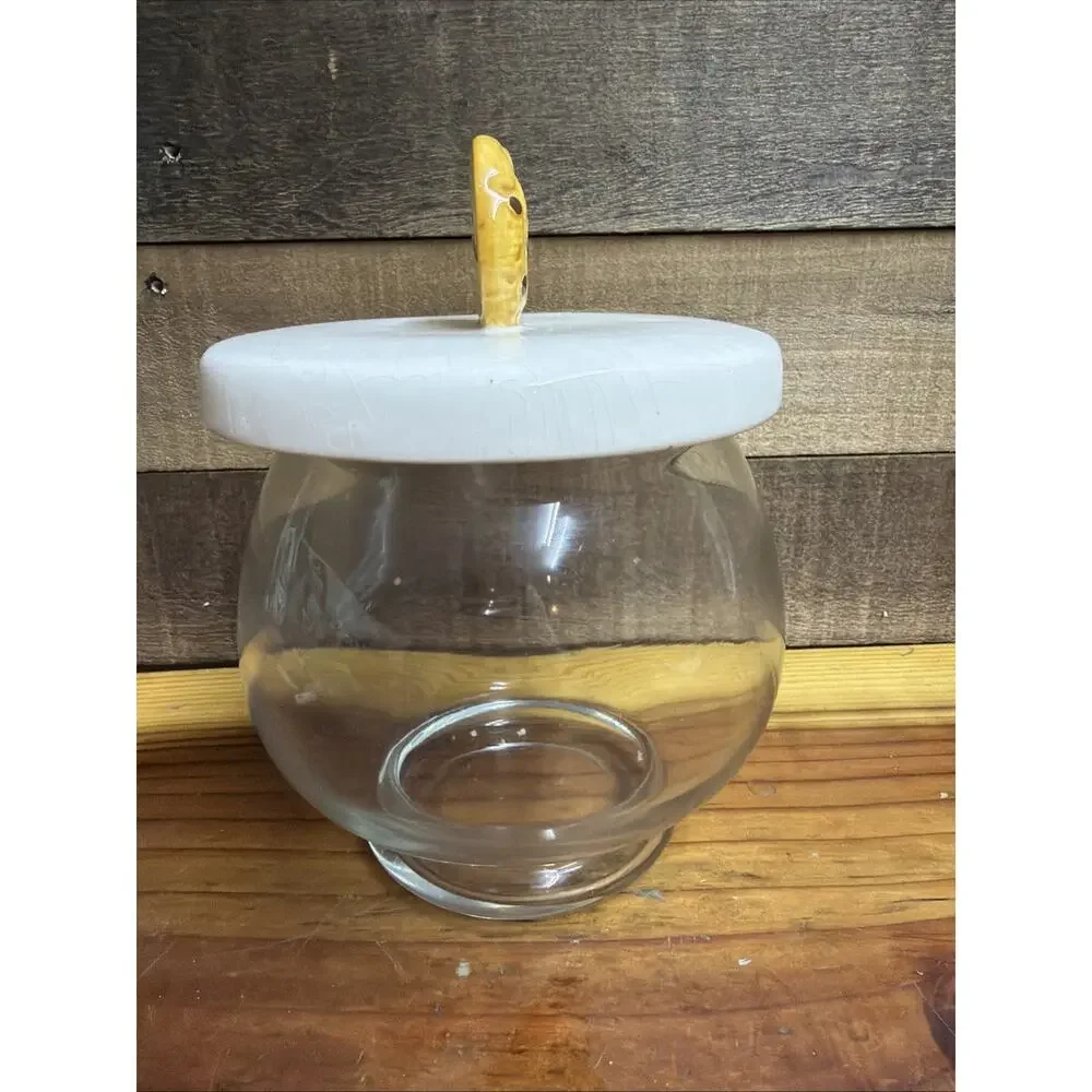 Clear Glass Cookie Jar Cookie Lid Treasure Craft